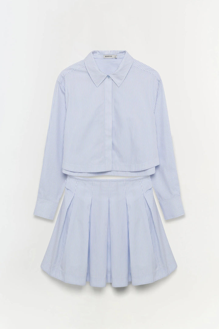 Callas Mini Dress in French Blue Stripe