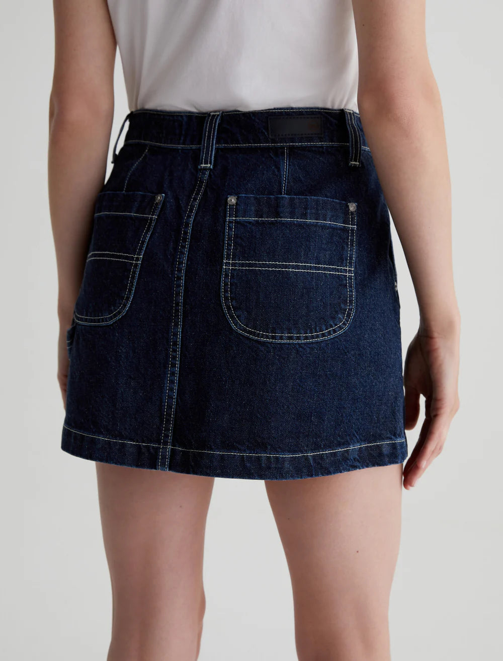 Jae Denim Utility Skirt in Interstellar