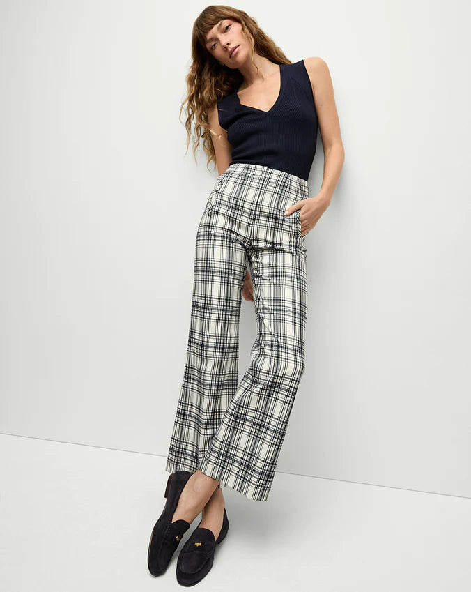 Dova Pant in Ivory Plaid