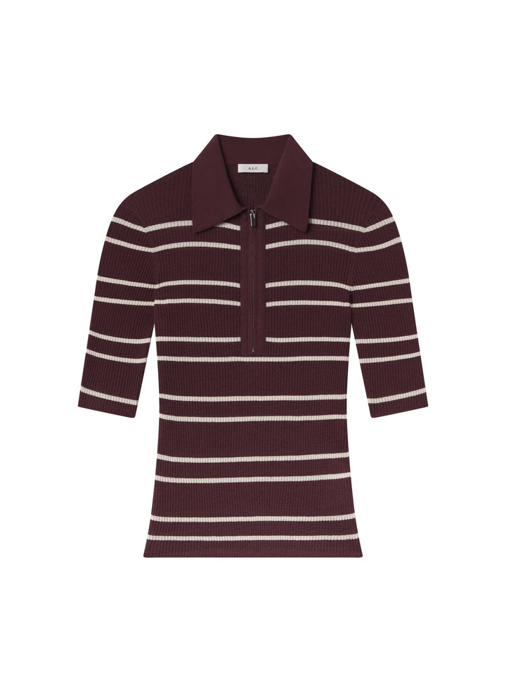 Cooper Top in Carob/White Stripe